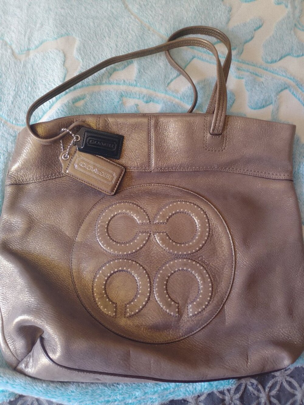 Coach Madison Bronze Leather Tote